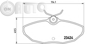 Set placute frana - frana disc 